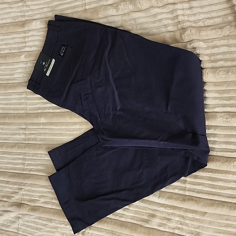 Ben Sherman Slim Fit Tretxh Navy Blue 36W 32L NWT